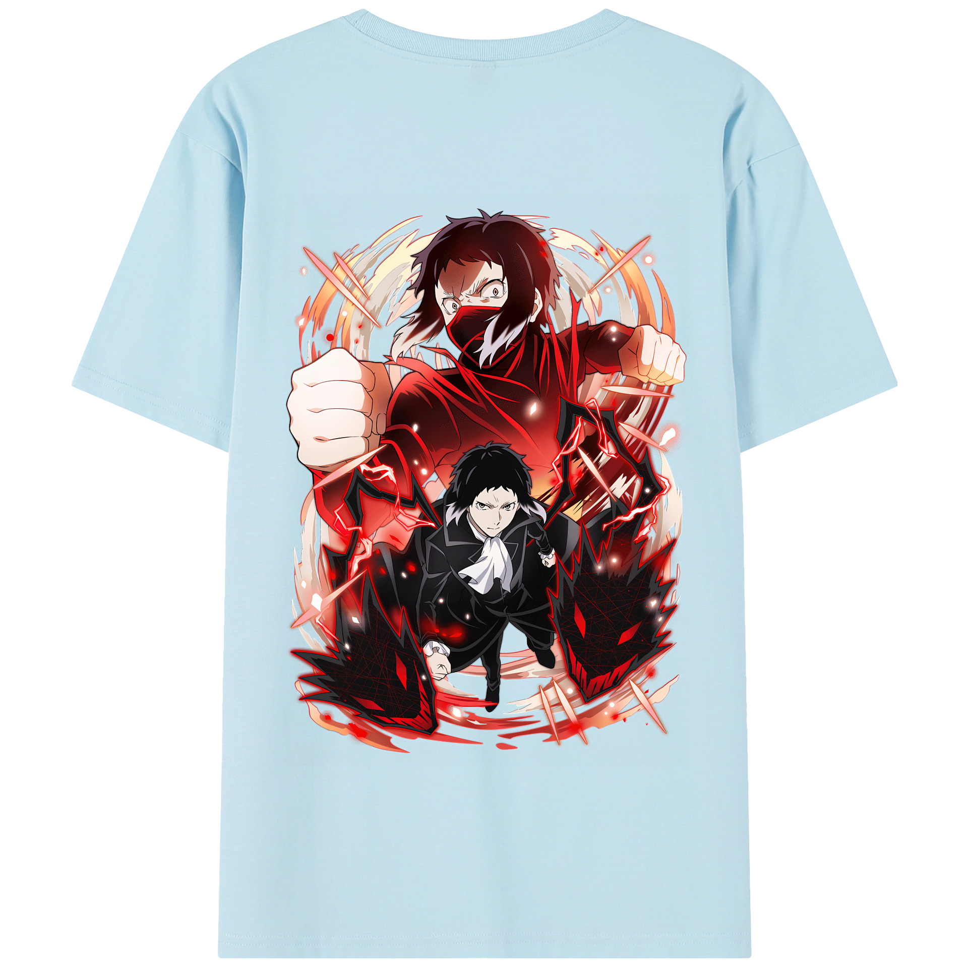 （画像用） 文豪ストレイドッグス Bungo Stray Dogs 綿100％半袖Tシャツ（背面プリント）
